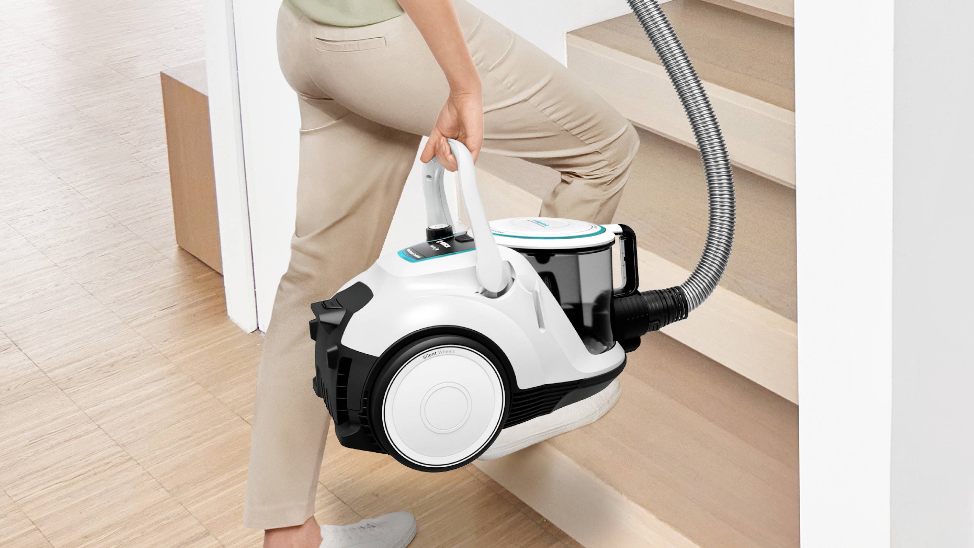 Bosch beutelloser Staubsauger GS41 Serie 6, weiß Staubsauger ohne Beutel Beutellos