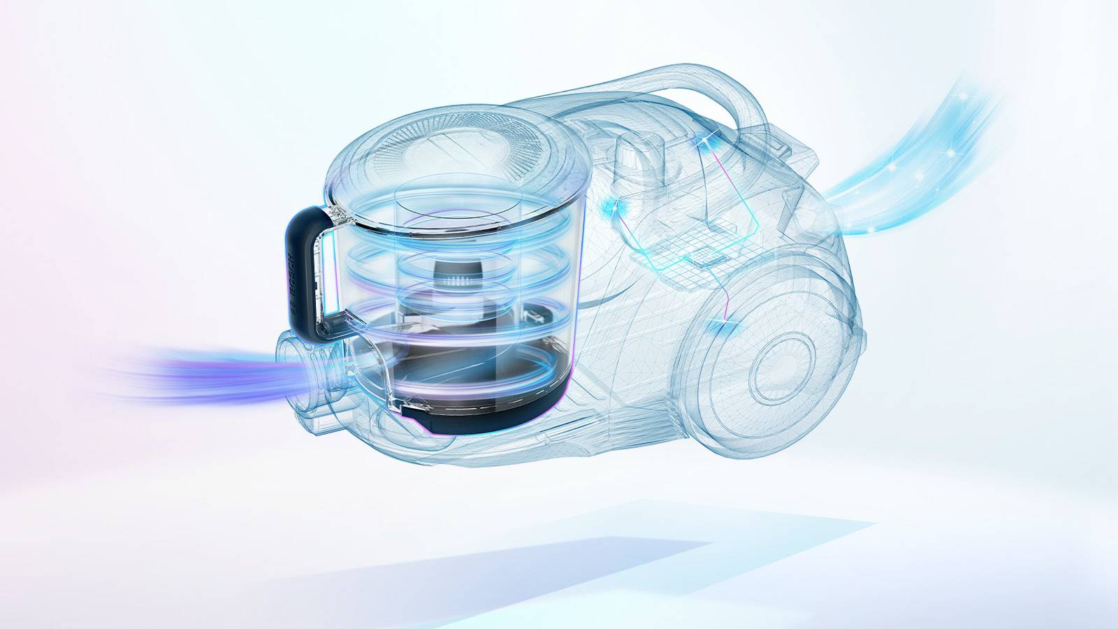 Bosch beutelloser Staubsauger GS41 Serie 6, weiß Staubsauger ohne Beutel Beutellos