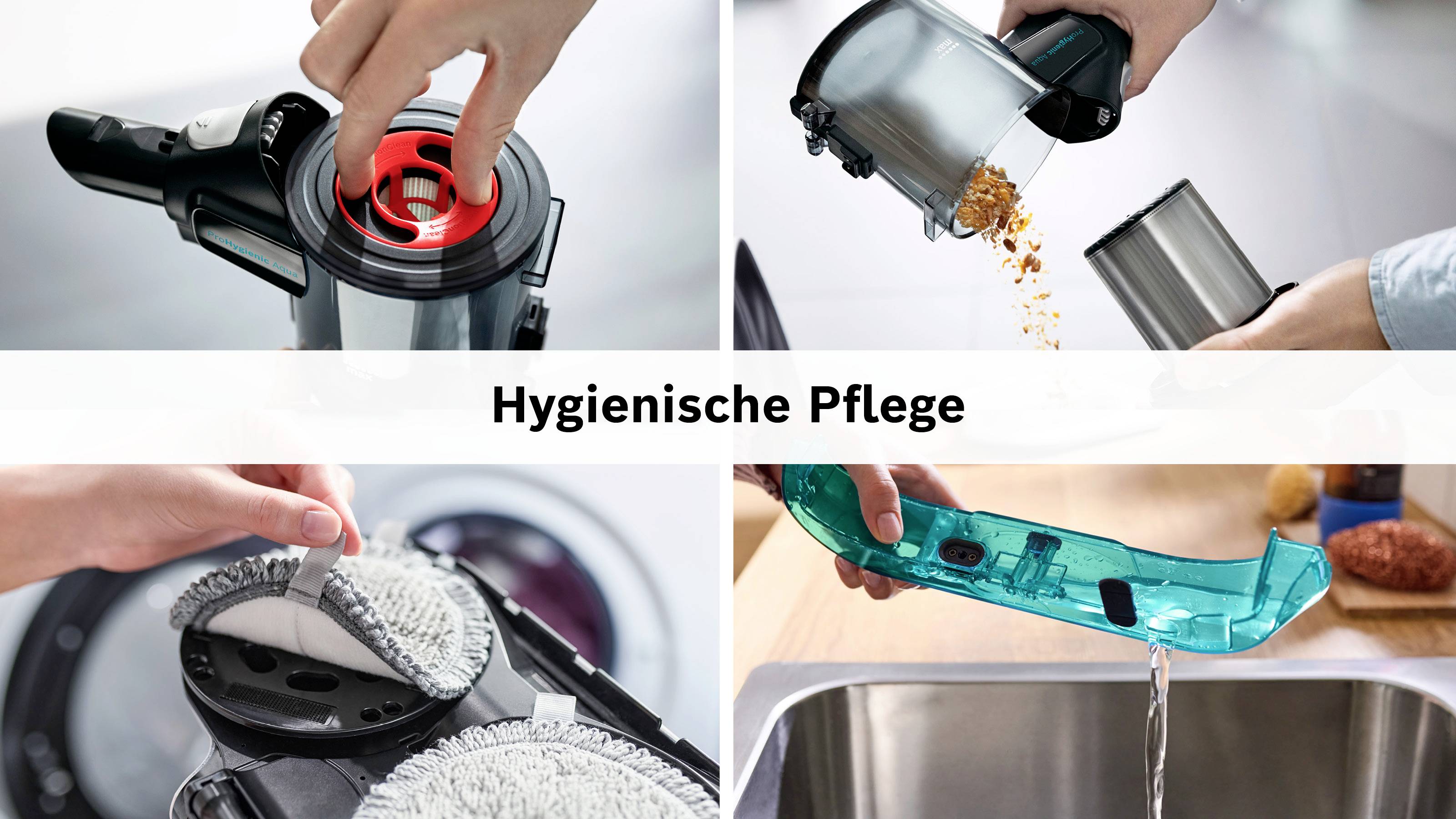 Bosch Unlimited 7 ProHygienic Aqua Staubsauger inkl. Akku