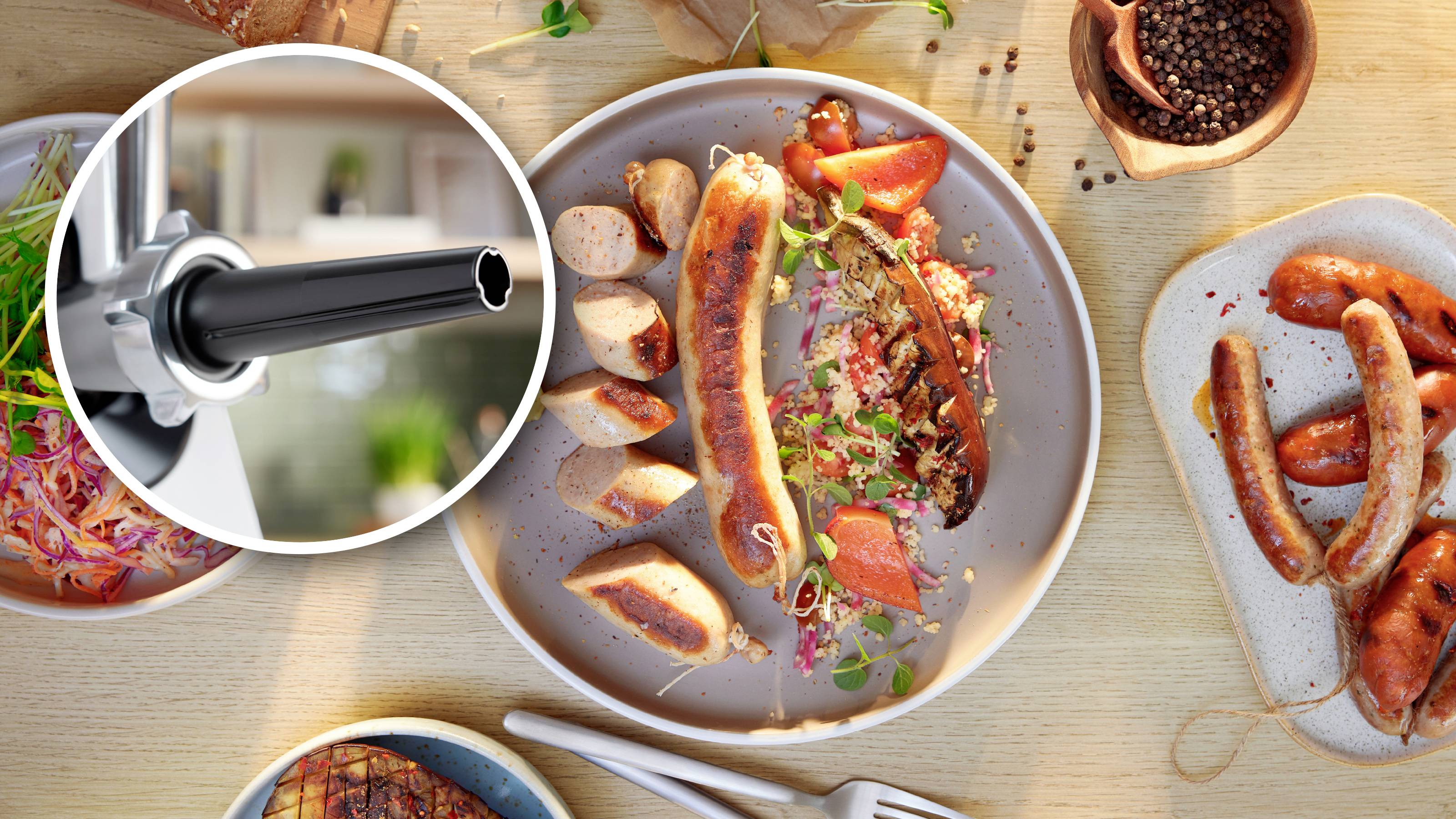 Bosch Multi Power Serie 4, 1900 Watt Blockierleistung MFWS420W Fleischwolf 1300 W Weiß