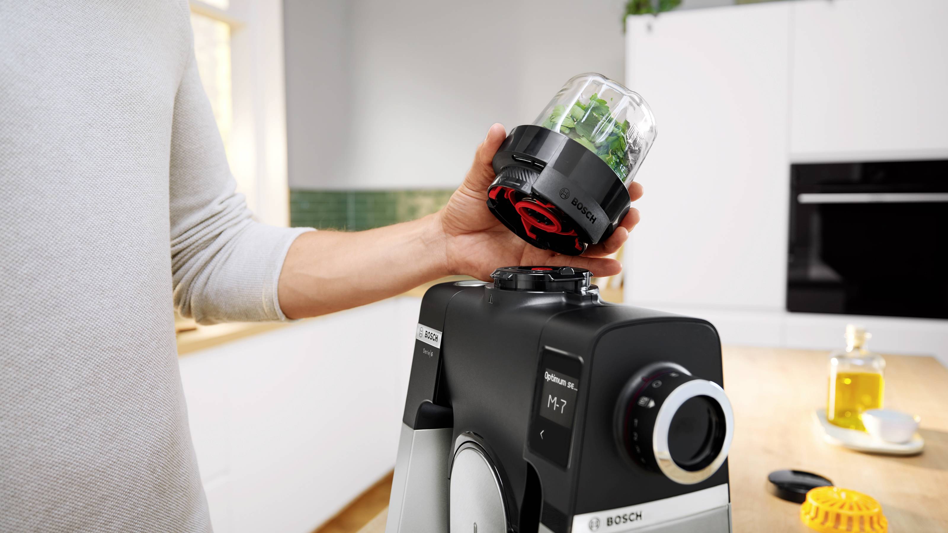 Bosch 3 in 1 Mühle Zerkleinerer für Küchenmaschine Serie 6 und 8 Zerkleinerer Schwarz