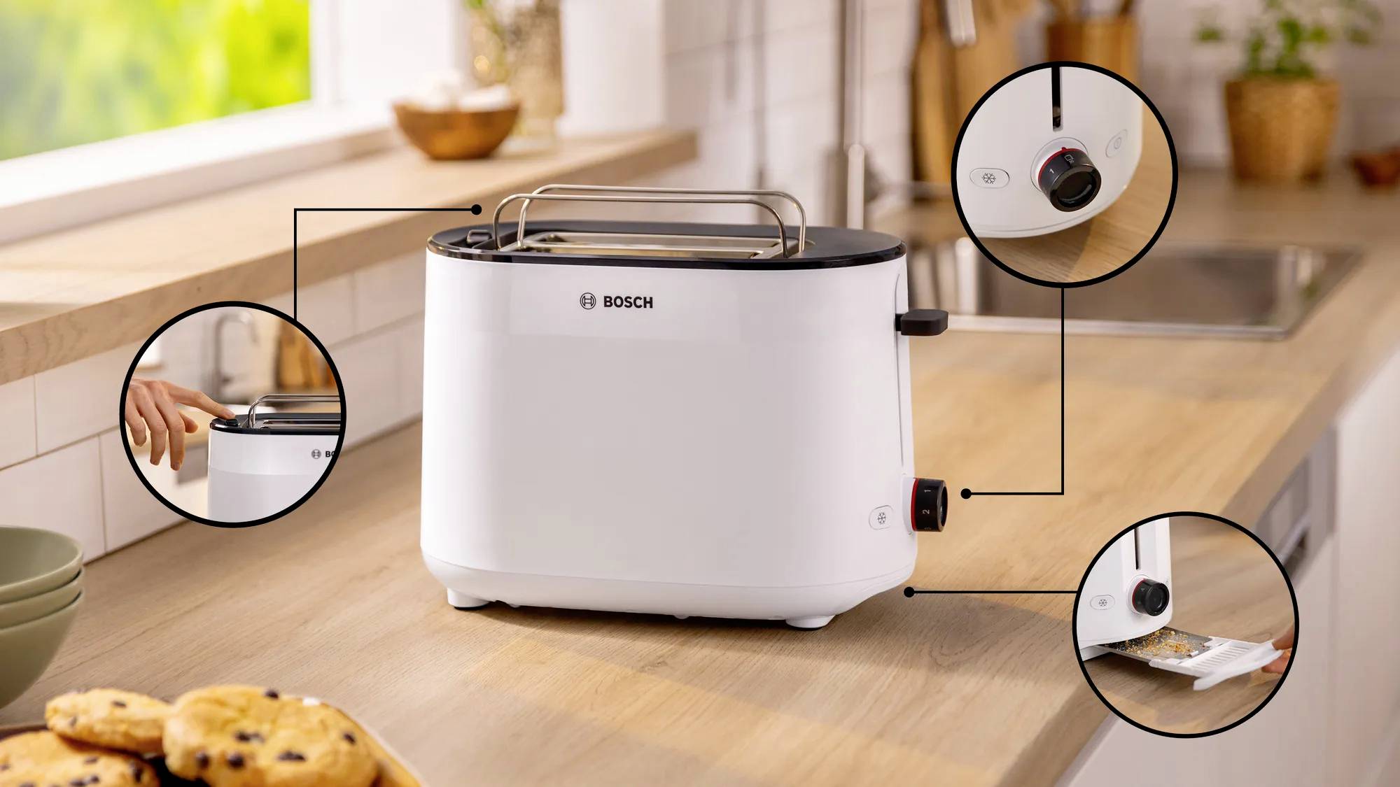 Bosch Kompakt Toaster MyMoment, weiß Toaster Weiß