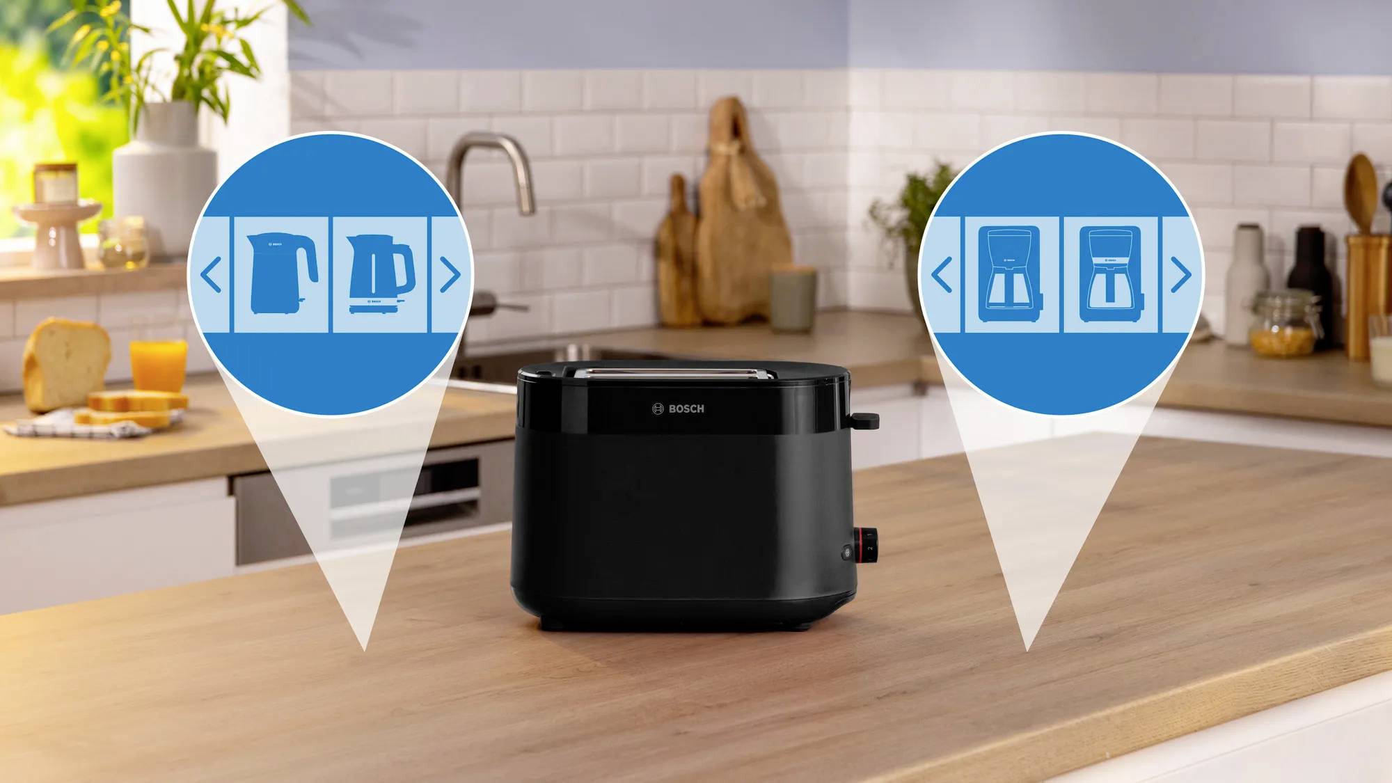 Bosch Kompakt Toaster MyMoment, schwarz Toaster Schwarz
