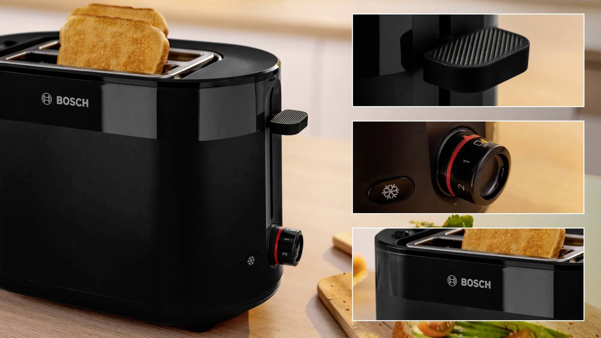 Bosch Kompakt Toaster MyMoment, schwarz Toaster Schwarz