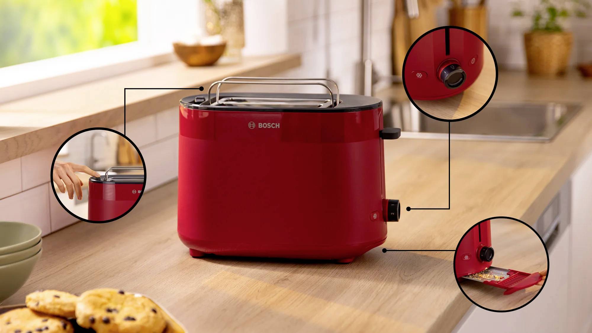 Bosch Kompakt Toaster MyMoment, rot Toaster Rot