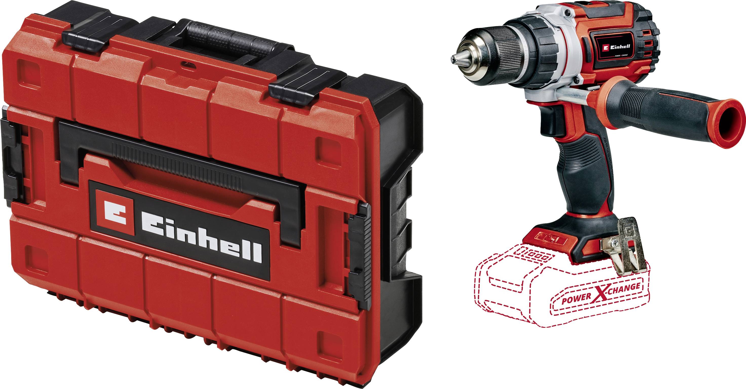 Einhell 4514210+4540011 Akku-Bohrschrauber 18V inkl. E-Case, ohne Ladegerät, ohne Akku