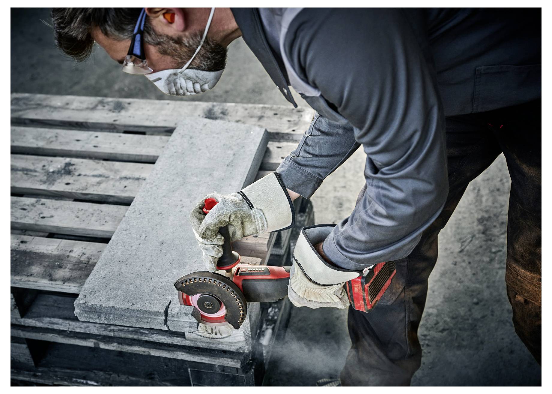 Einhell 4431140+4540011 Akku-Winkelschleifer 125mm ohne Akku, ohne Ladegerät, inkl. E-Case 18V