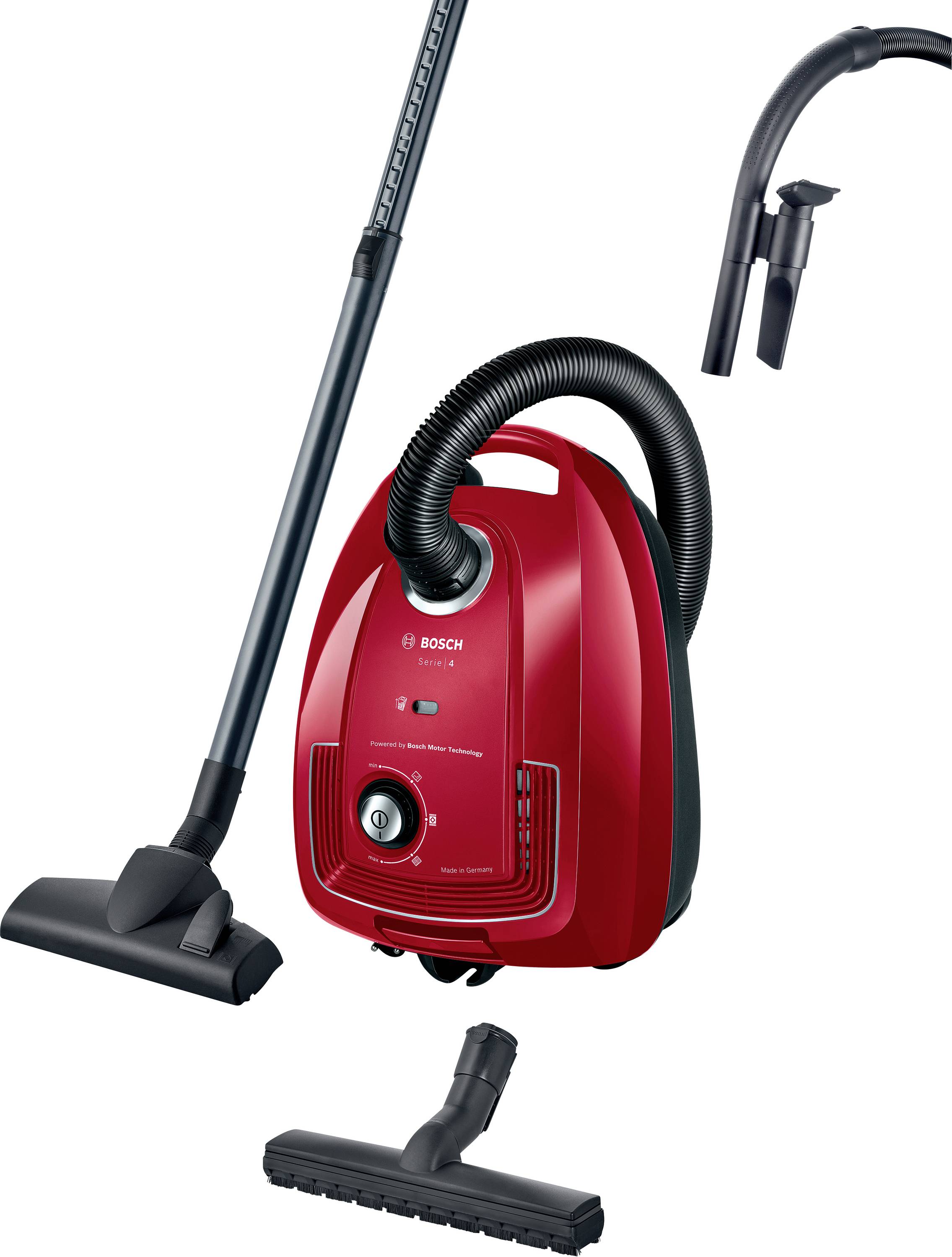 Bosch Staubsauger mit Beutel, Serie 4, rot Staubsauger mit Beutel