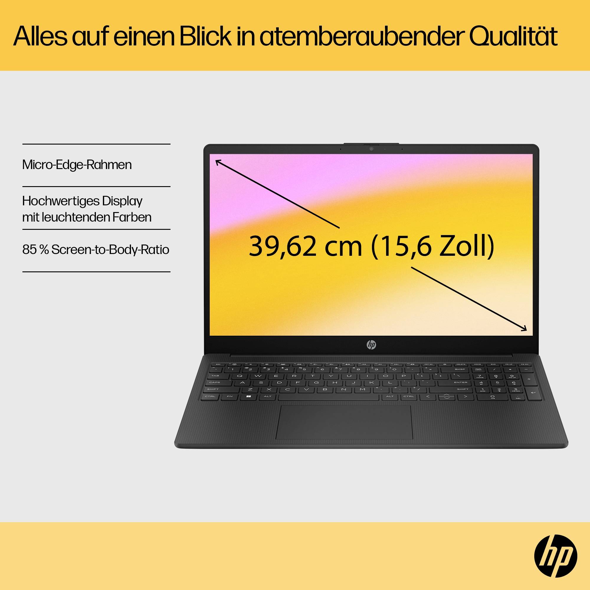 HP Notebook 15-fc0079ng 39.6cm (15.6 Zoll) Full HD AMD Ryzen 7 5825U 16GB RAM 512GB SSD Deutsch, QWERTZ AMD Radeon™ Graphics