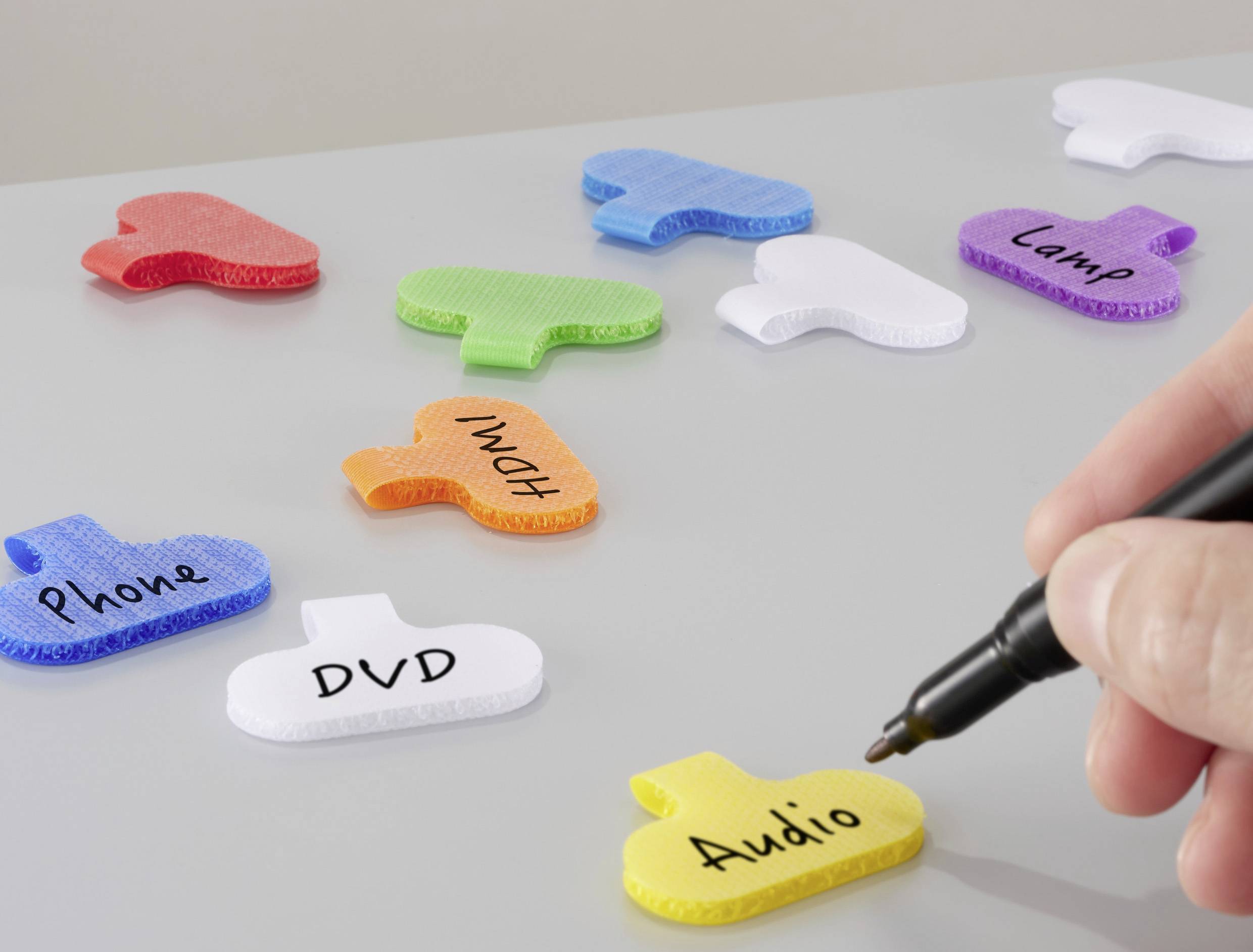 SpeaKa Professional SP-13756876 Kabelmarkierer Beschriftungsfläche: 38 x 20mm Weiß, Rot, Orange, Gelb, Grün, Himmelblau, Blau