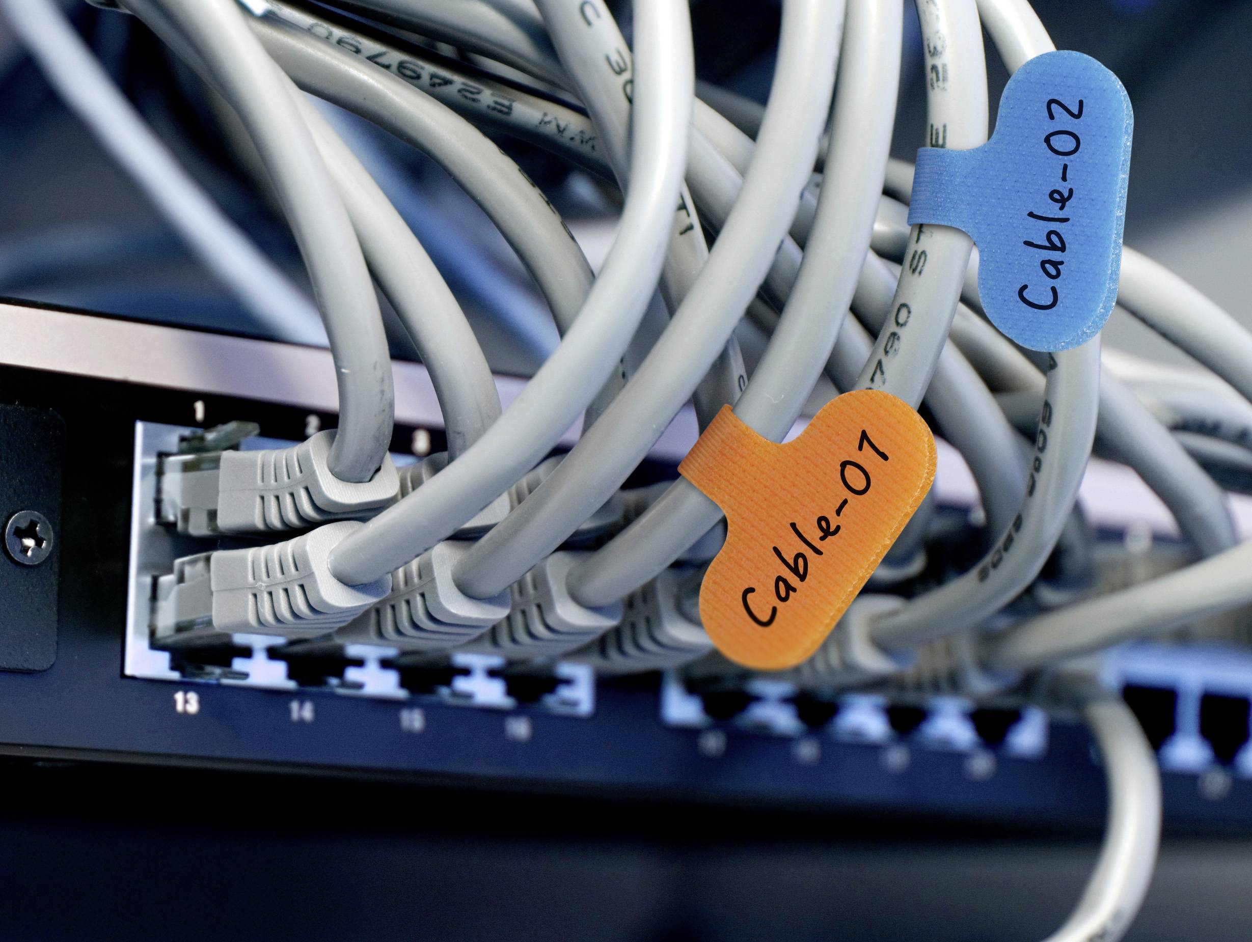 SpeaKa Professional SP-13756876 Kabelmarkierer Beschriftungsfläche: 38 x 20mm Weiß, Rot, Orange, Gelb, Grün, Himmelblau, Blau