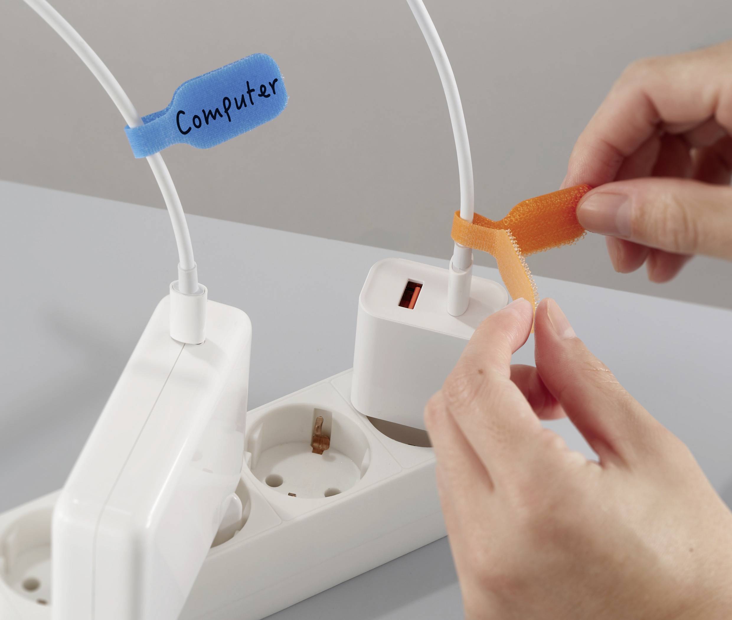 SpeaKa Professional SP-13756884 Kabelmarkierer Beschriftungsfläche: 20 x 38mm Weiß, Rot, Orange, Gelb, Grün, Himmelblau, Blau