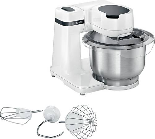 Bosch MUM Serie 2, 700 Watt, Edelstahl-Rührschüssel, weiß Küchenmaschine 700 W Weiß