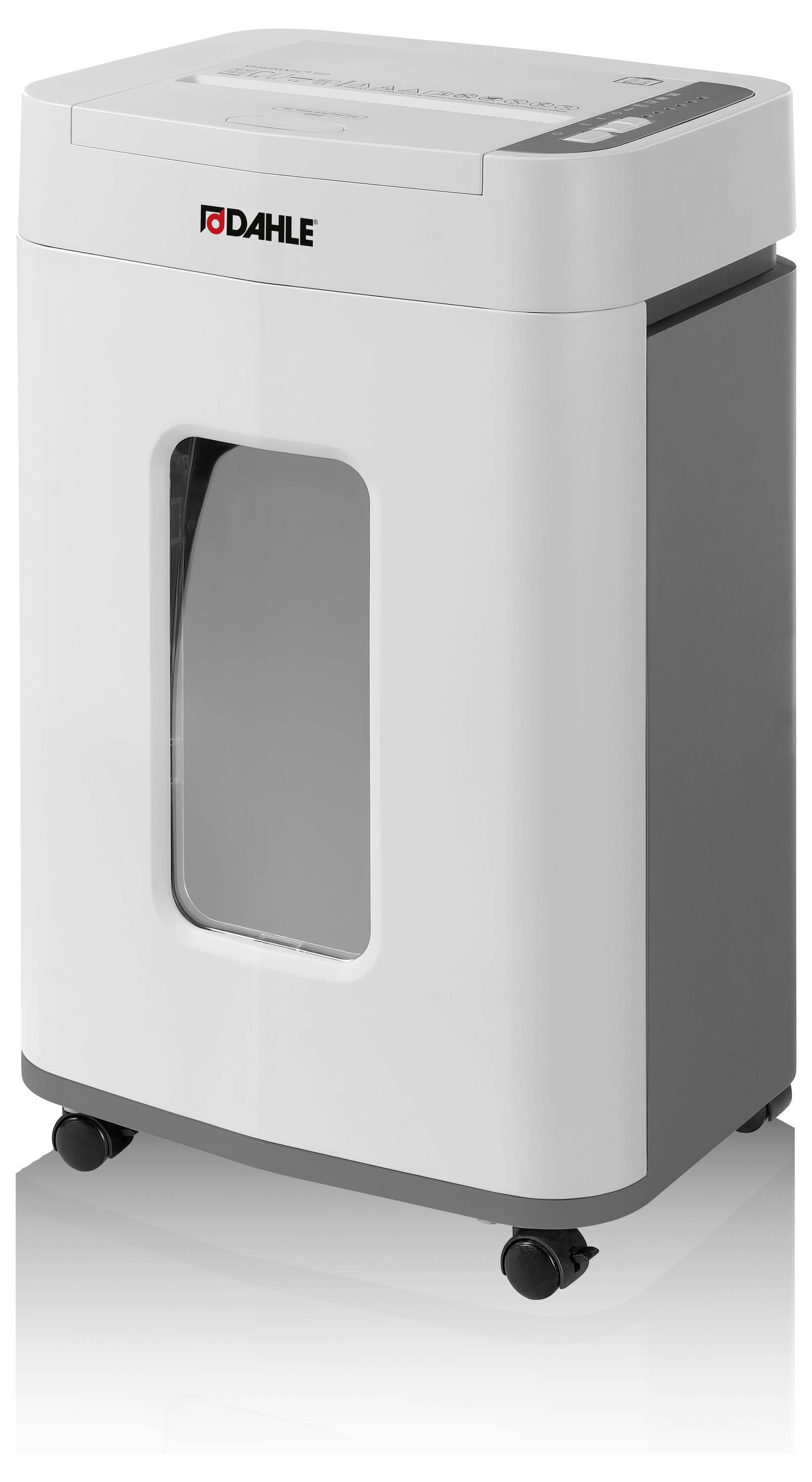 Dahle ShredMATIC 150 Aktenvernichter 150 Blatt Partikelschnitt 4 x 12 mm P-4 24 l Vernichtet auch Büroklammern, Heftklammern, Kreditkarte