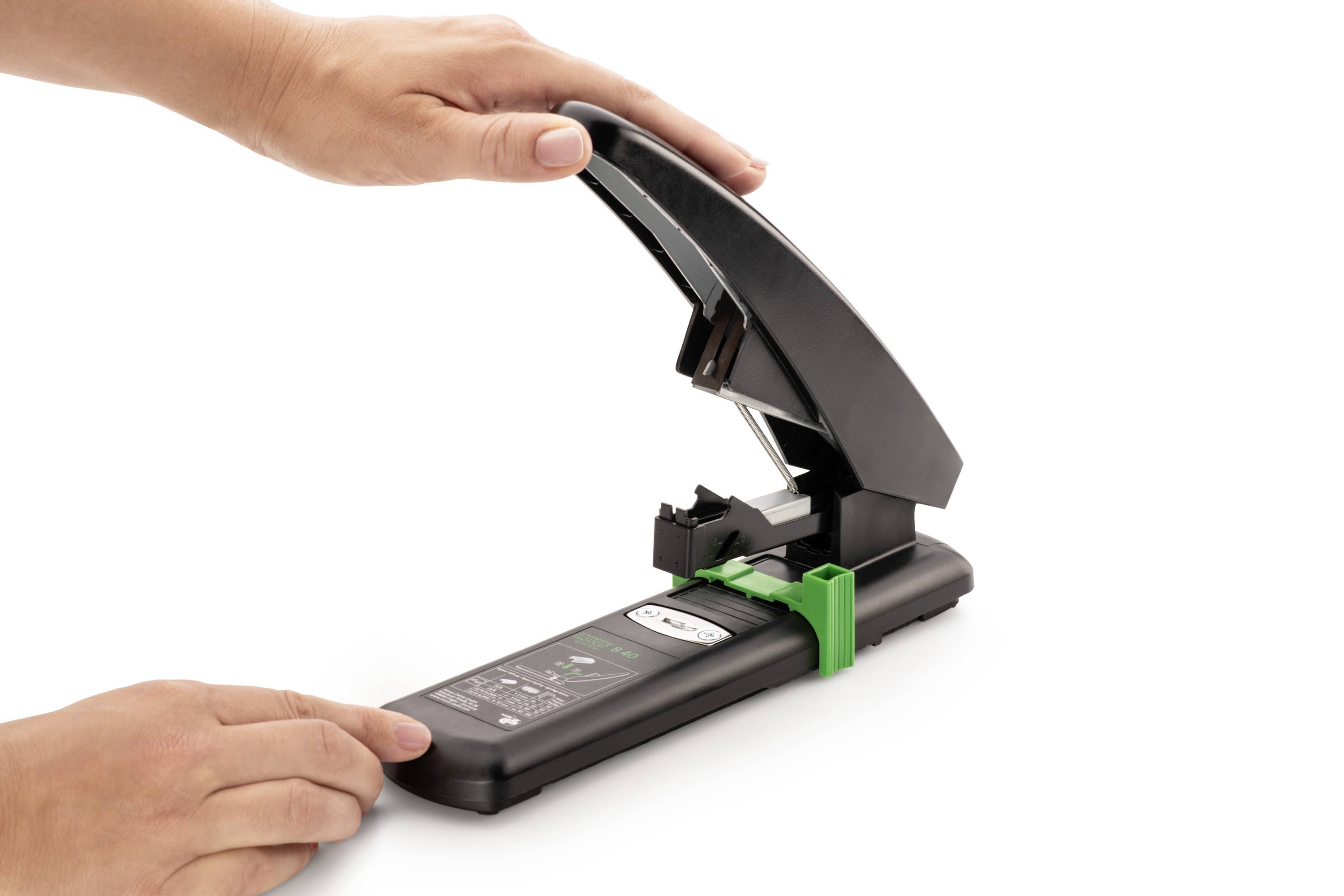 Novus Office Blockheftgerät B 40 re+new schwarz bis 100 Blatt 023-0067 Schwarz 1 St.