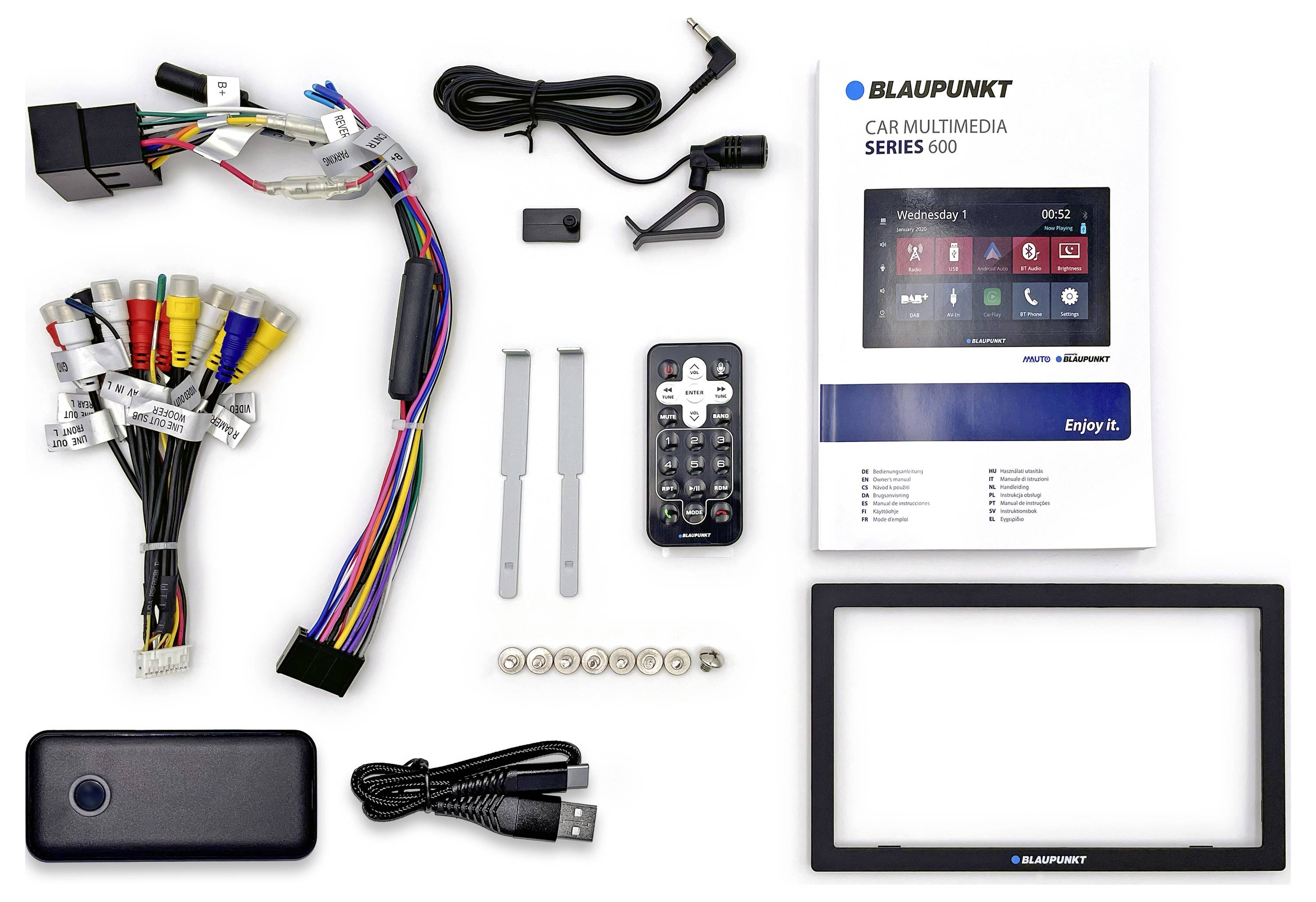 Blaupunkt Oslo 600 DAB Autoradio Apple CarPlay, Android Auto™, inkl. Fernbedienung, inkl. DAB-Antenne