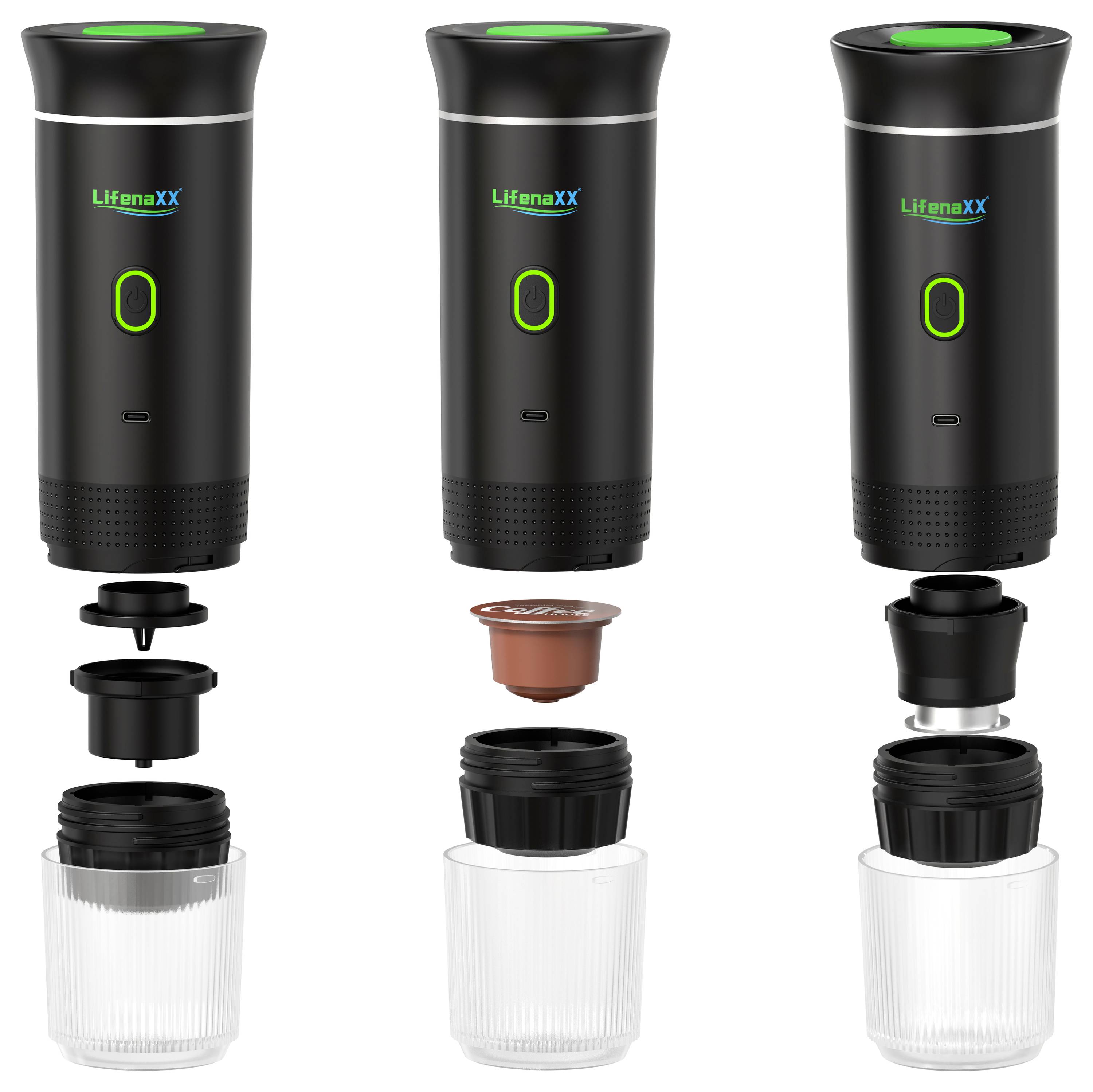 Lifenaxx To Go LX-060 Espressomaschine Schwarz