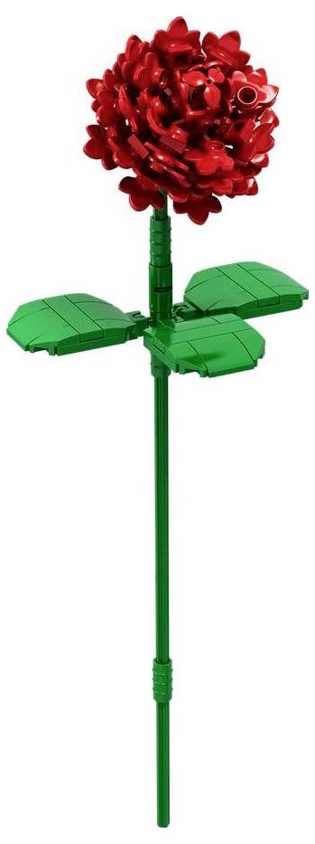 BRIXIES Plus Rose rot Konstruktions-Set