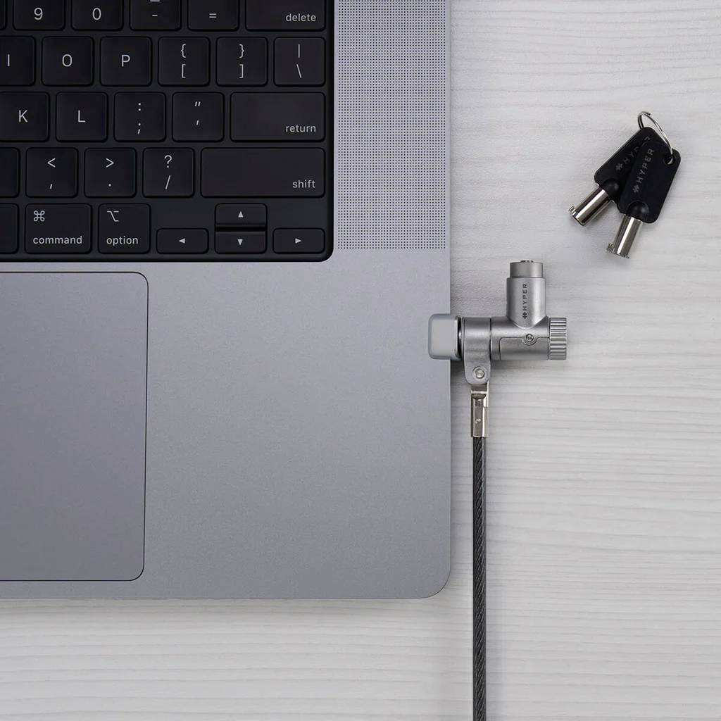 HYPER Laptop Schloss Schlüsselschloss 2m MacBook Pro Cable Lock