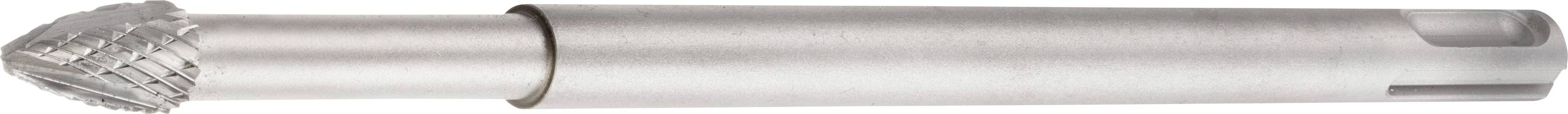 Ein zylindrischer Rotationsfräser mit strukturiertem Schneidkopf und glatter Metallhandhabung, verwendet zum Schleifen oder Formen von Materialien.