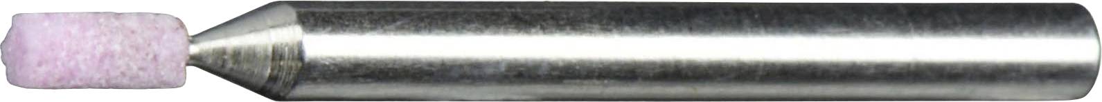 Ein zylindrischer Metallgegenstand mit einer rosa Schleifspitze, wahrscheinlich zum Schleifen oder Polieren von Oberflächen verwendet.