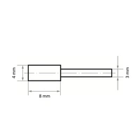 LUKAS-ERZETT A200000408318A Schleifstift ZY Zylinderform für Alu 4x8mm Schaft 3mm | Korn 80 20St. LUKAS-ERZETT A200000408318A Schleifstift ZY Zylinderform für Alu 4x8mm Schaft 3mm | Korn 80 20St.