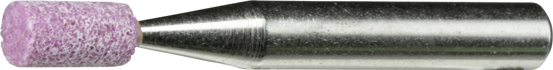 Ein zylindrischer, rosa Schleifkopf, der an einer Metallachse befestigt ist und zur präzisen Formgebung und Glättung von Oberflächen verwendet wird.