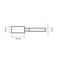 LUKAS-ERZETT A200000610353 Schleifstift ZY Zylinderform für Stahl/Stahlguss 6x10mm Schaft 3mm x 50mm | Korn 100 20St. LUKAS-ERZETT A200000610353 Schleifstift ZY Zylinderform für Stahl/Stahlguss 6x10mm Schaft 3mm x 50mm | Korn 100 20St.