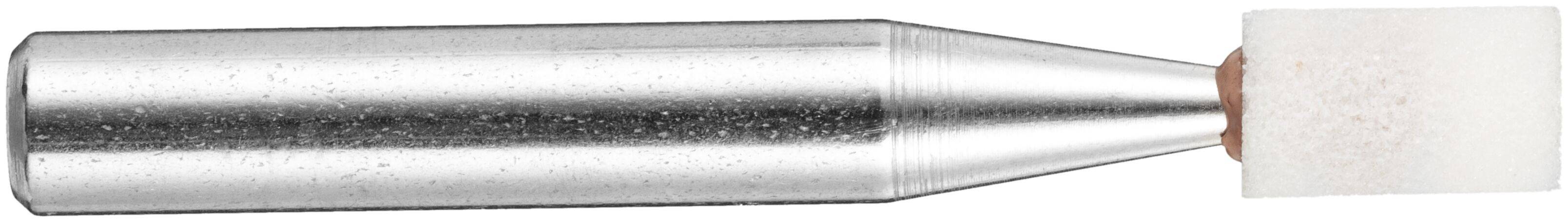 Eine Metalllötspitze mit konischer Form, teilweise oxidierter Oberfläche, zeigt Gebrauchsspuren und ist vor einem weißen Hintergrund isoliert.