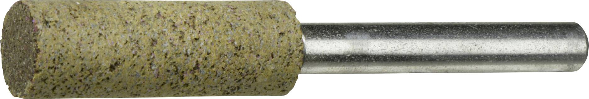 Ein zylindrisches Schleifrad mit einem rauen, strukturierten Schleifkopf, der an einer Metalltrommel befestigt ist und zum Formen oder Finish von Materialien verwendet wird.