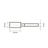 LUKAS-ERZETT A200002020602 Schleifstift ZY Zylinderform für Stahl/Stahlguss 20x20mm Schaft 6mm | Edelkorund Korn 36 20St. LUKAS-ERZETT A200002020602 Schleifstift ZY Zylinderform für Stahl/Stahlguss 20x20mm Schaft 6mm | Edelkorund Korn 36 20St.