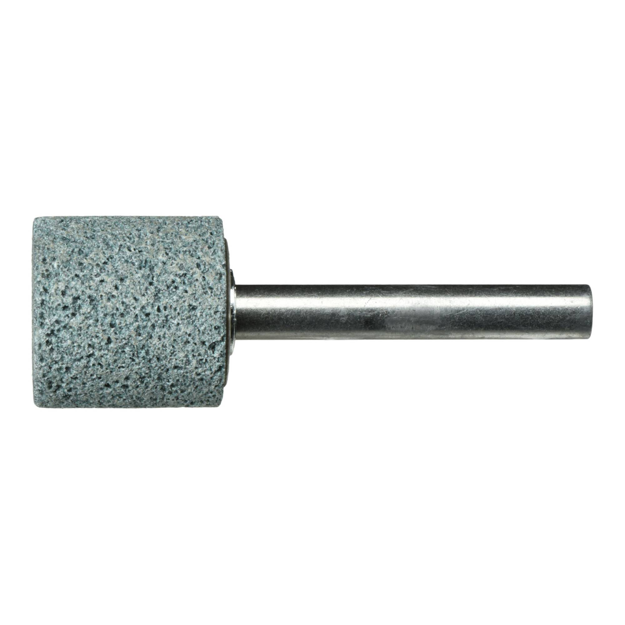 Schleifstein-Bit mit einem zylindrischen Kopf, der an einem Metallschaft befestigt ist, üblicherweise zum Schärfen oder Formen von Materialien verwendet.