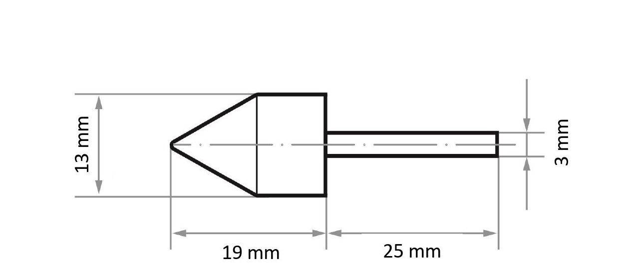 LUKAS-ERZETT A250001333 Werkzeugaufnahme GTWK für Schleifkappen 13x19mm Schaft 3mm 5St.