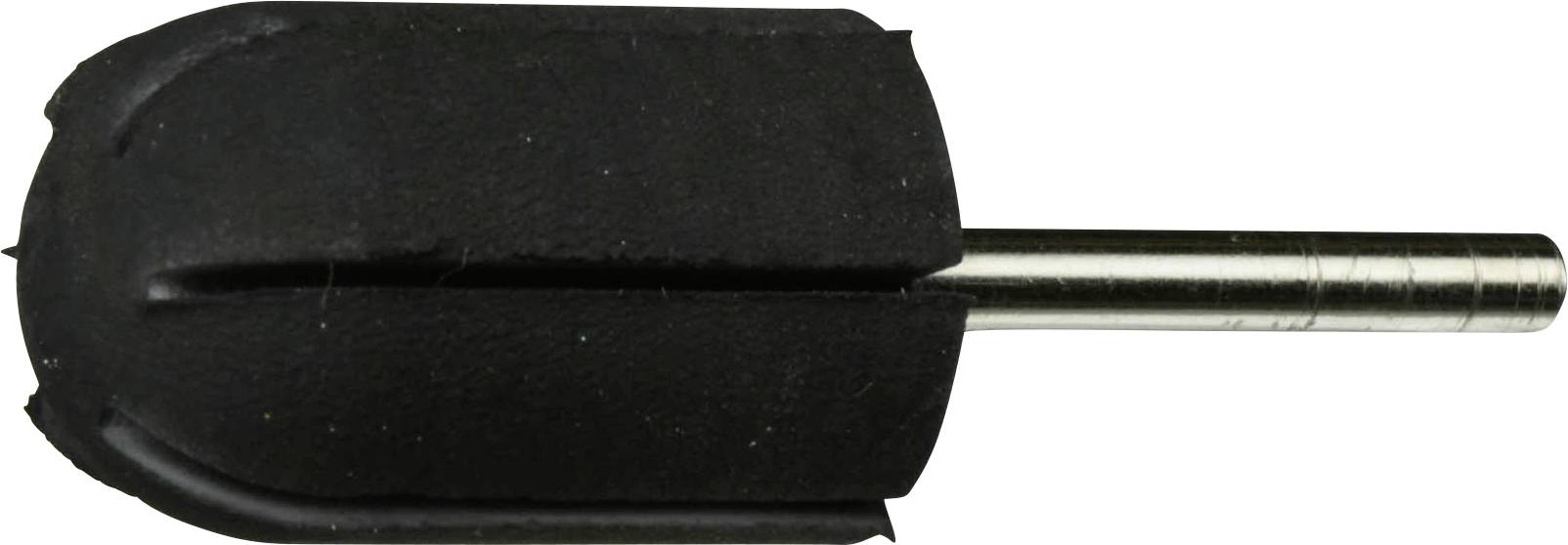 Ein zylindrischer Gummi-Polierrad mit einem Metallschaft, der häufig in der Zahnmedizin zum Glätten und Finish von Oberflächen verwendet wird.