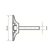 LUKAS-ERZETT A335005000260458 Werkzeugaufnahme GTG für selbstspannende Schleifblätter Ø 50mm Schaft 6mm | mittel 1St. LUKAS-ERZETT A335005000260458 Werkzeugaufnahme GTG für selbstspannende Schleifblätter Ø 50mm Schaft 6mm | mittel 1St.