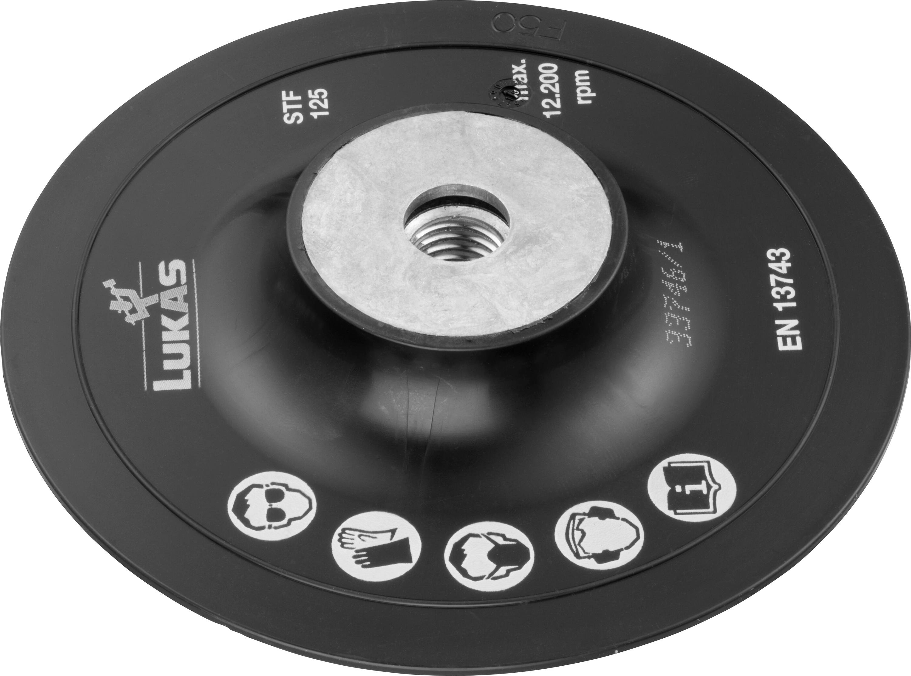 LUKAS-ERZETT A38311251001 Stützteller STF für Fiberscheiben Ø 125mm mit M14-Gewinde für Winkelschleifer 1St.