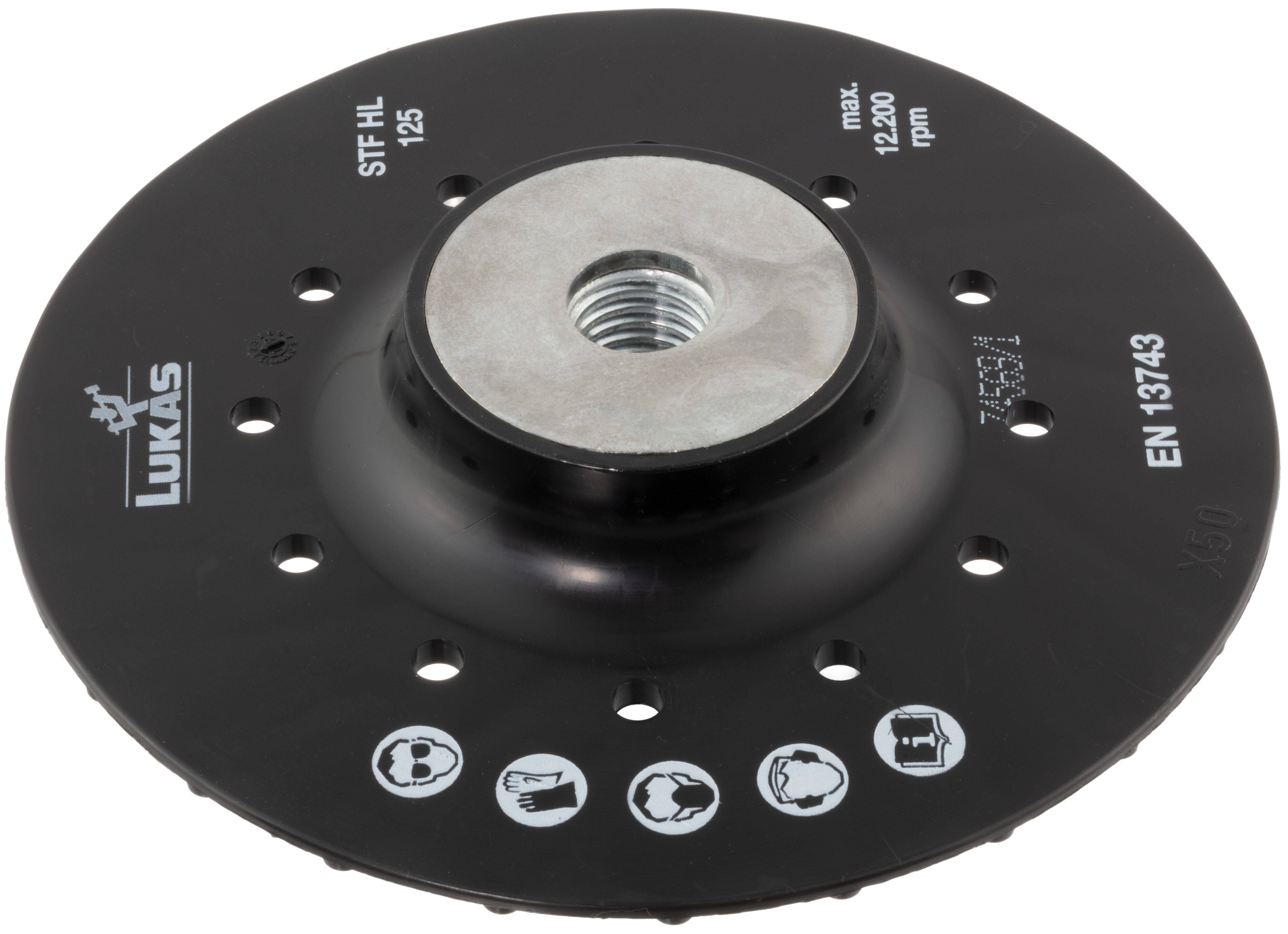 LUKAS-ERZETT A38311801002 Stützteller STF für Fiberscheiben Ø 180mm mit M14-Gewinde | mit Kühlrippen 1St.