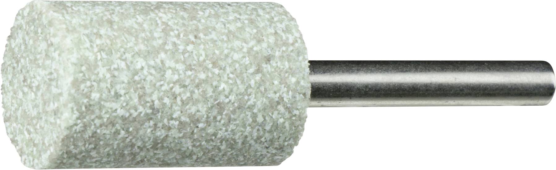 Ein zylindrischer Schleifstein mit einem Metallschaft, der für Metallbearbeitung oder Schleifaufgaben verwendet wird.