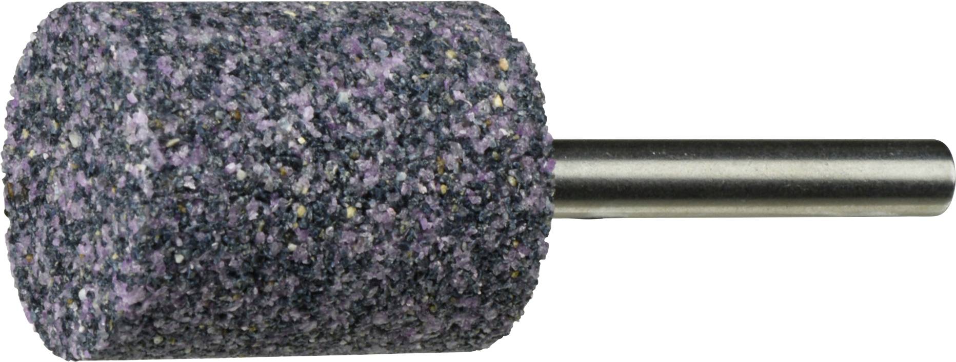 Ein zylindrischer Schleifstein mit einem Metallschaft, der zum Schärfen, Glätten oder Abtragen von Material von Oberflächen verwendet wird.