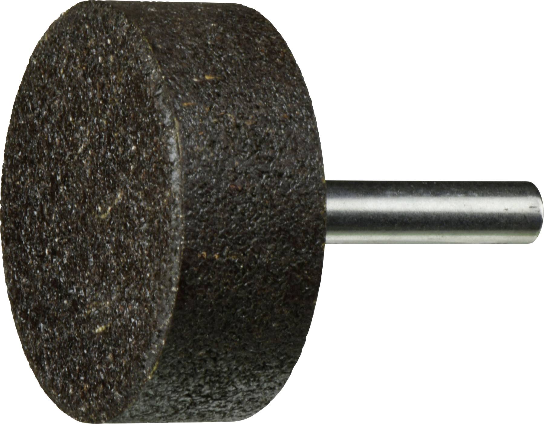 Schleifscheibe mit zylindrischem Schaft, verwendet zum Schärfen und Schleifen von Werkzeugen, mit grober Schleifoberfläche.