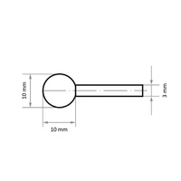 LUKAS-ERZETT A201101010347 Schleifstift KU Kugelform für Edelstahl 10x10mm Schaft 3mm | Korn 80 20St. LUKAS-ERZETT A201101010347 Schleifstift KU Kugelform für Edelstahl 10x10mm Schaft 3mm | Korn 80 20St.