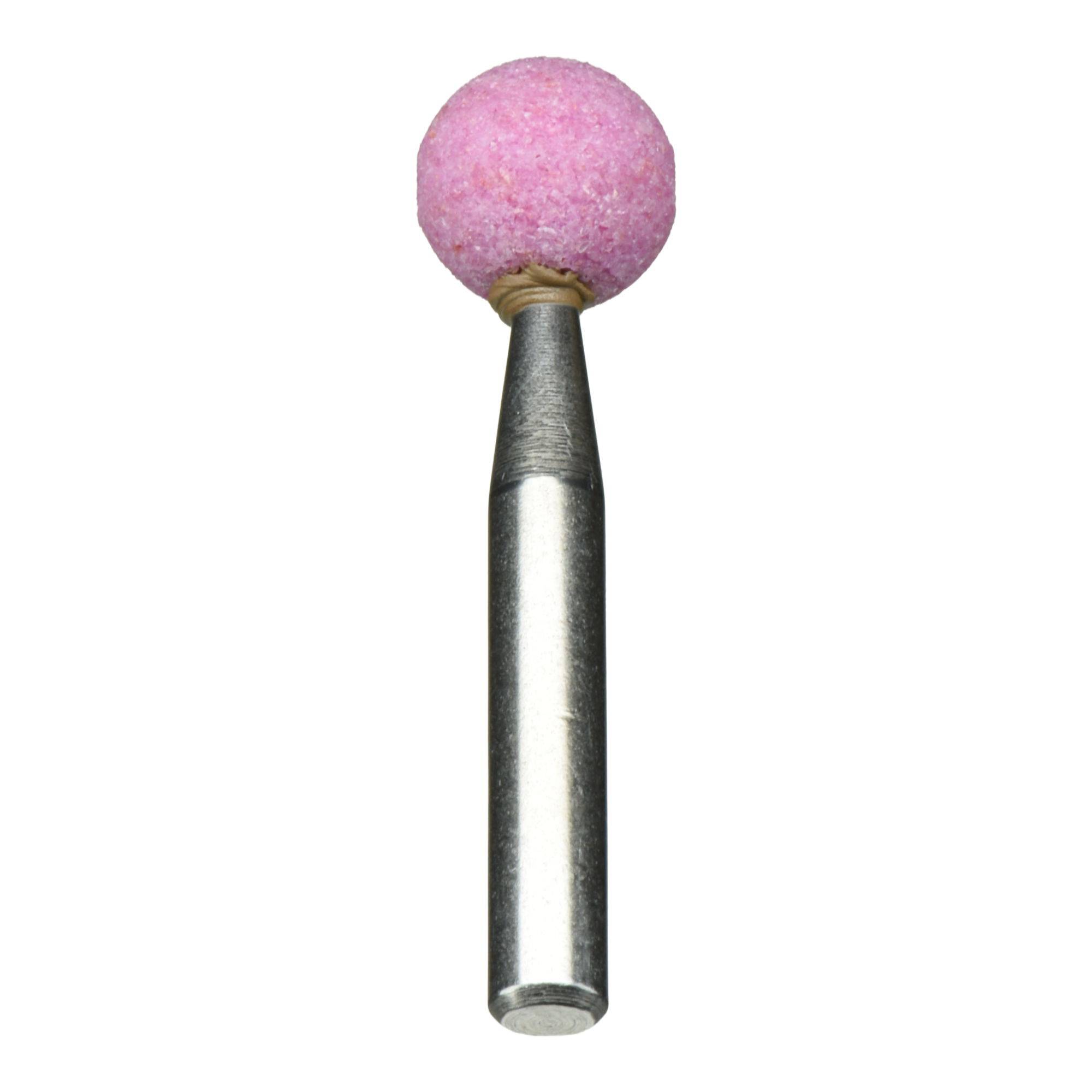 LUKAS-ERZETT A201101313602 Schleifstift KU Kugelform für Stahl/Stahlguss 13x13mm Schaft 6mm | Edelkorund Korn 46 20St.