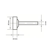 LUKAS-ERZETT A201304010616 Schleifstift ZY2 Zylinderform für Stahl/Stahlguss 40x10mm Schaft 6mm | Korn 36 20St. LUKAS-ERZETT A201304010616 Schleifstift ZY2 Zylinderform für Stahl/Stahlguss 40x10mm Schaft 6mm | Korn 36 20St.