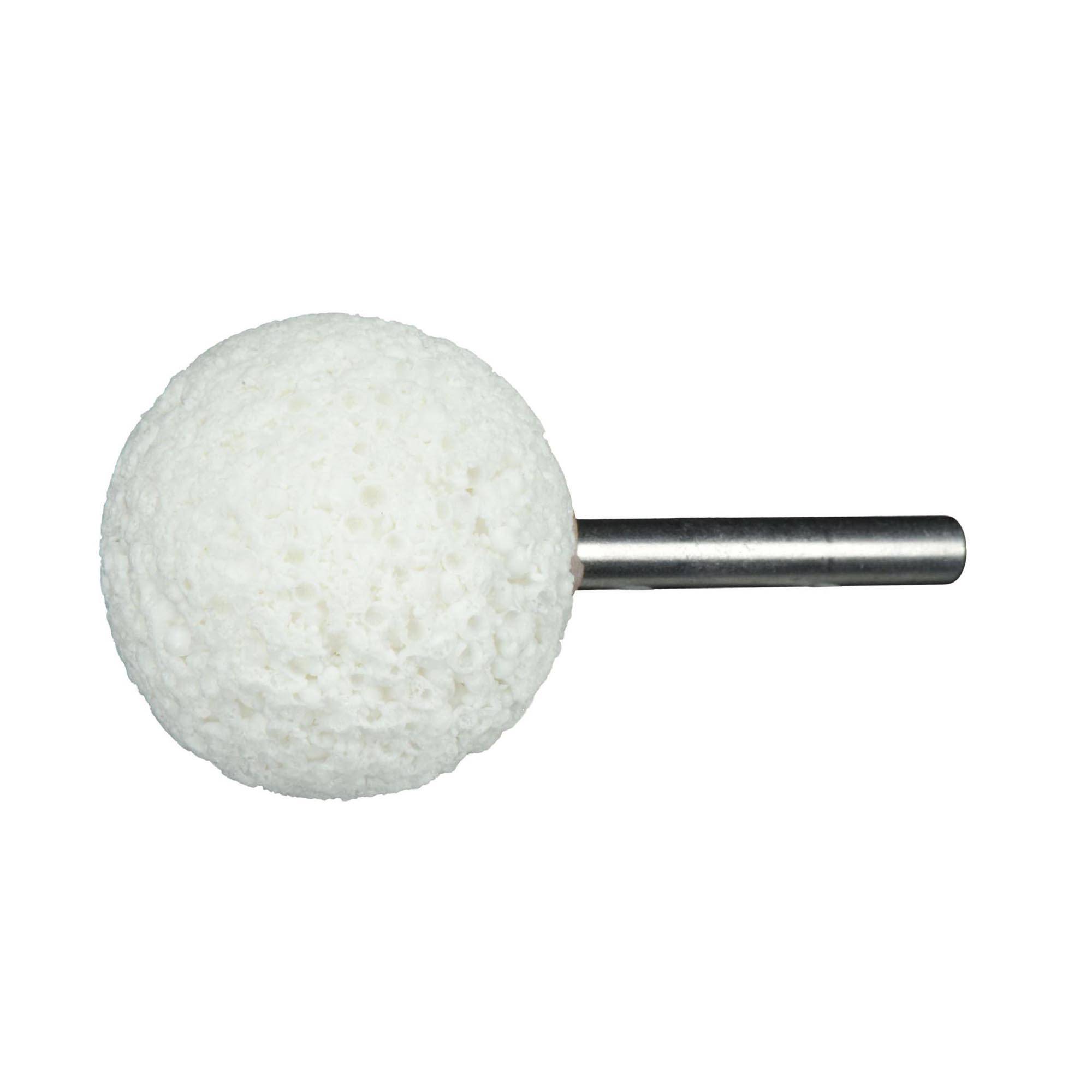 LUKAS-ERZETT A201902525626 Schleifstift KU Kugelform für Kunststoff/Holz/Gummi 25x25mm Schaft 6mm | Korn 0-3 20St.