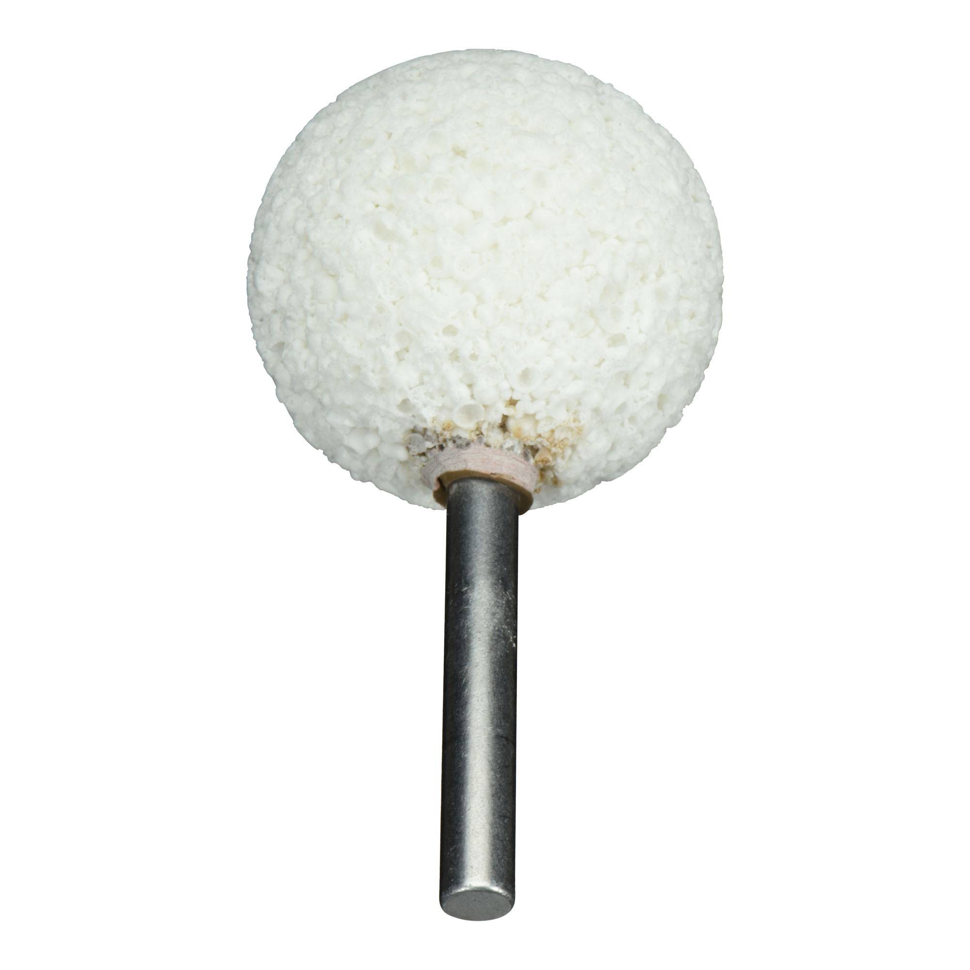 LUKAS-ERZETT A201903838626 Schleifstift KU Kugelform für Kunststoff/Holz/Gummi 38x38mm Schaft 6mm | Korn 0-3 20St.