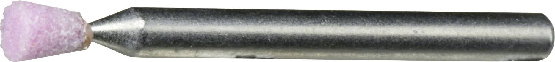 Ein zylindrischer Metalltool mit einer pinken Schleifspitze, wahrscheinlich zum Schleifen oder Polieren von Oberflächen verwendet.