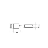 LUKAS-ERZETT A202900024311 Schleifstift D24 Zylinderform für Werkzeugstähle 6x6mm Schaft 3mm | Korn 60 20St. LUKAS-ERZETT A202900024311 Schleifstift D24 Zylinderform für Werkzeugstähle 6x6mm Schaft 3mm | Korn 60 20St.