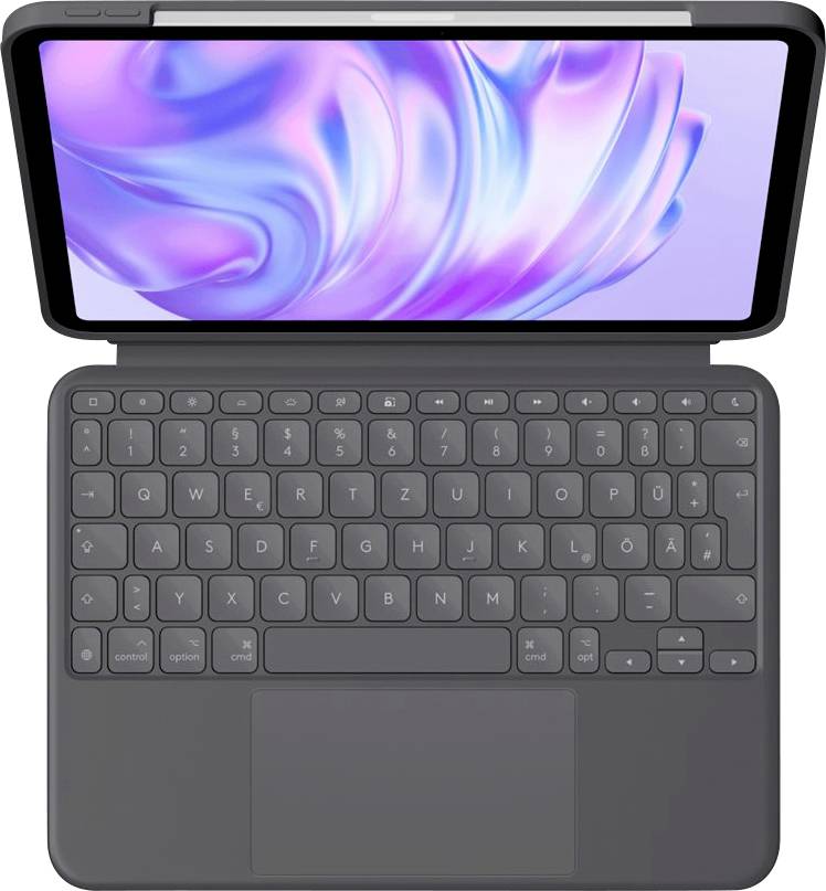 Logitech Combo Touch - Tastatur und Foli Tablet-Tastatur mit Hülle Passend für Marke (Tablet): Apple iPad Pro 11" (M4, 2024