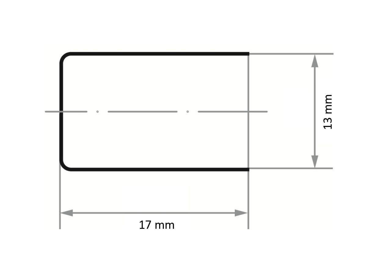LUKAS-ERZETT A21020131060 Schleifkappe SKZYS Zylinderform universal 13x17mm Spezialkorund Korn 60 Durchmesser 13mm 100St.