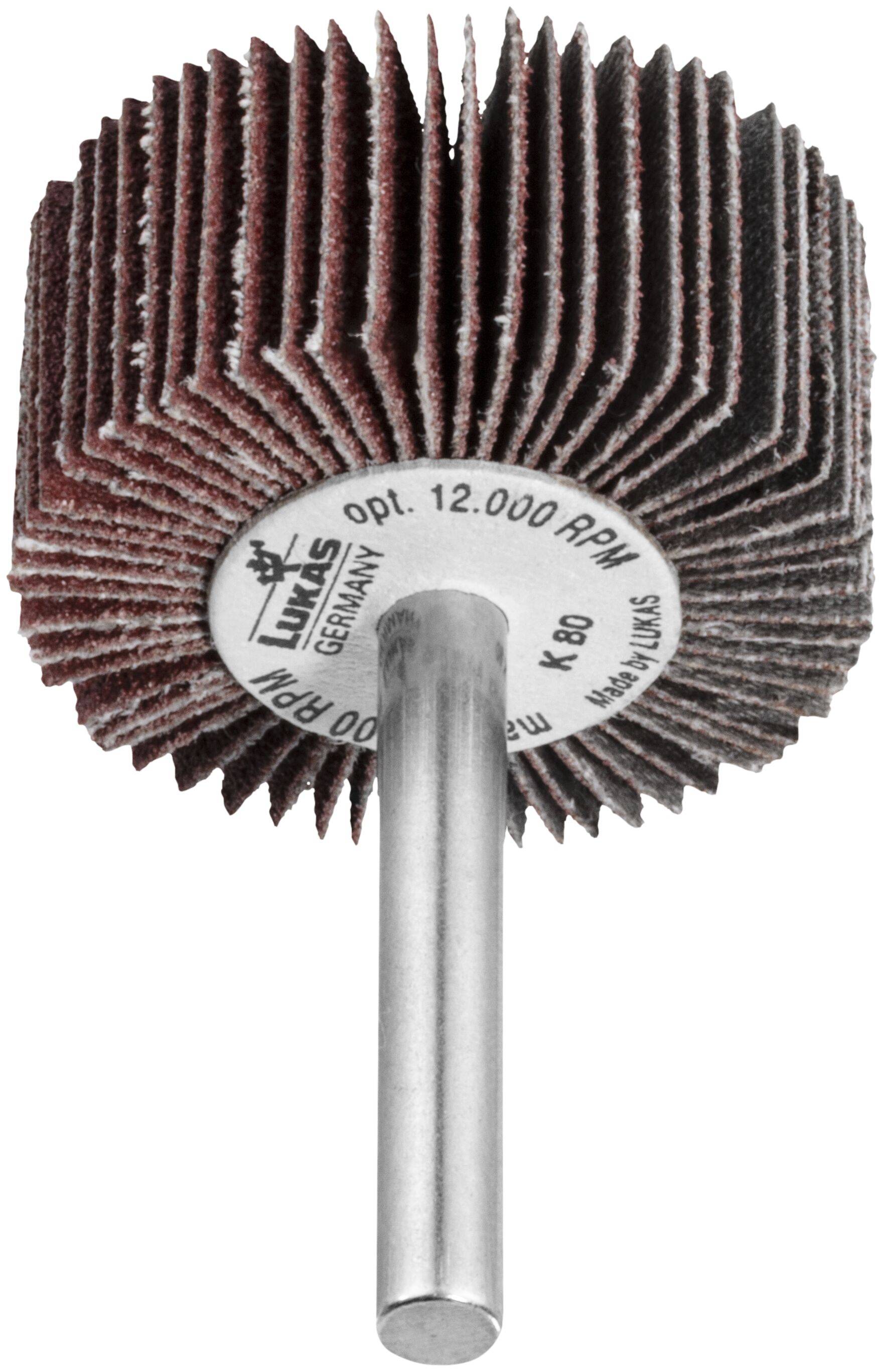 LUKAS-ERZETT A2200040206080 Fächerschleifer SFL universal 40x20mm Schaft 6mm Korund Korn 80 10St.